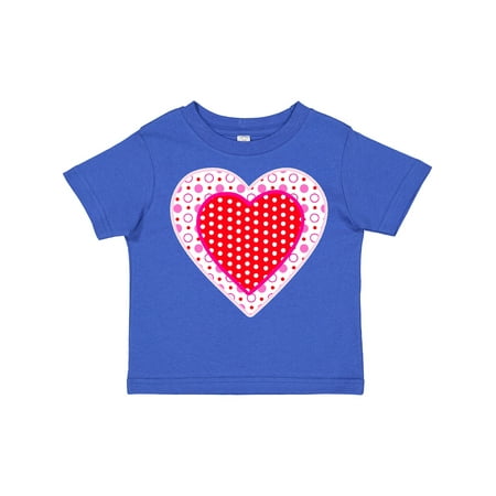 

Inktastic Valentine Red Heart with Dots Gift Toddler Boy or Toddler Girl T-Shirt