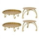 thumbnail image 1 of Candelabro Candelabros Dorados Juego de 4 Placa Decorativa de Pilar de Hierro Hecho Una Mano Pieza Central de Candelabro Fit LED Y Velas de Pedestal Soporte de Vela, 1 of 5