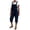 Dark Blue, variant on Overalls for Women Sleeveless Linen Adjustable Cargo Jogger Jumpsuit Casual Loose Jumpsuit Summer Capri Rompers with Pockets S