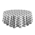 thumbnail image 5 of Black Bigfoot Pattern Round Tablecloth 60"x60",Wrinkle Wipeable Table Cloth for Kitchen Dining Room Picnic Patio Party, 5 of 6