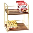 thumbnail image 1 of Cal Mil 3704-2-46 2 Tier Mechandiser Rack - Brass, 1 of 1