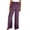 Purple, variant on WIZUTIZ Womens Linen Pants Lightweight Stylish Relaxed Fit Wide Leg Slacks Pants Elastic Stretch High Waist 7/8 Length Summer Pants Solid Pleated Paperbag Dress Pants for Lady Athletic Birthday Beige