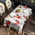 thumbnail image 2 of White Chicken Folk Pattern Rectangle Tablecloth 60"x120",Waterproof Polyester Rectangle Table Cloth, Wipeable Spillproof Polyester Tablecloth for Dining, Camping, Indoor and Outdoor, 2 of 6
