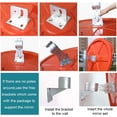 thumbnail image 5 of Espejo de seguridad de 30 cm, espejo de tráfico convexo para PC, espejo de seguridad curvo de gran angular, montaje en poste Circular con soporte ajustable para exteriores, 5 of 5