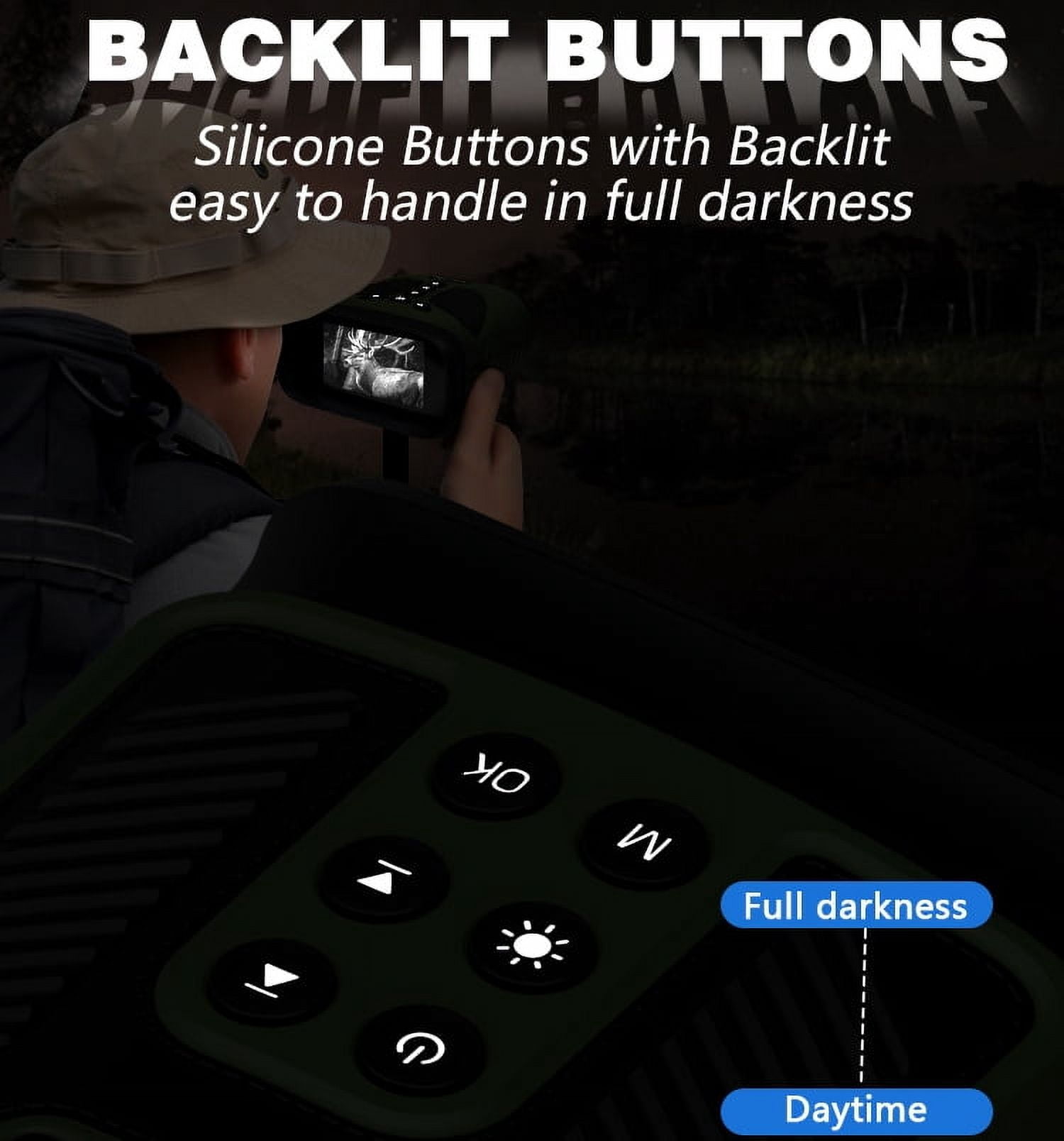 BekinTek Night Vision Binoculars 5000mAh Rechargeable Telescope NVG Infrared Goggles Full Dark Observe Scope 7x IR Adjustment 8x Digital Zoom 2.5K Video 40M Photo Large HD Screen with 32G TF Card