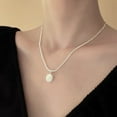 thumbnail image 7 of Women Necklace Faux Pearl Charm Adjustable Length Pendant Necklace Lightweight Exquisite Design Necklace Jewelry Gift, 7 of 7