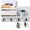 A - White, variant on Key and Mail Holder for Wall Decorative - Rustic Mail Organizer Wall Mount, Wooden Letter Sorter Organizer with 4 Key Rack Hooks for Hallway Kitchen Farmhouse Decor (16.5” x 9.1” x 3.4”) (White)