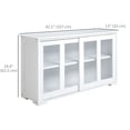 thumbnail image 3 of HOMCOM Kitchen Sideboard Stackable Storage Cabinet with Sliding Glass Door, 3 of 10