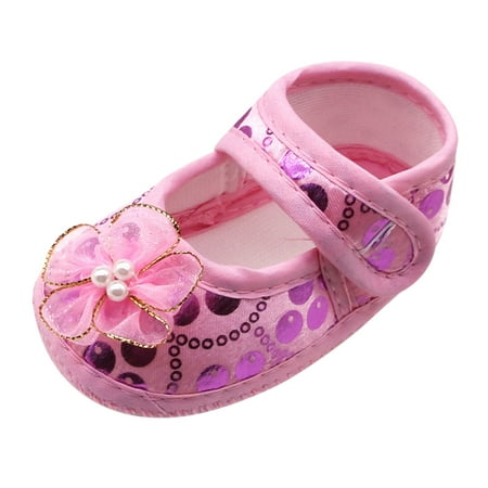 

Toddler Shoes Soft Sole Cute New Born Girls Dress Princess Casual Shoes (0 Months-3 Months)