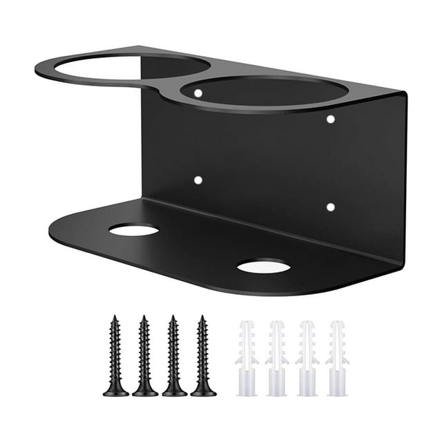 DOLITY Spray Bottle Holder Multipurpose Metal Bottle Organizer for Garage Workspace Double Holes