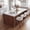 White, variant on Genpo Bar Stools Set of 2, 26 inch Counter Height Bar Stools, Swivel Barstools with Backs, Footrest, Wooden Legs for Kitchen Island, Brown Leather