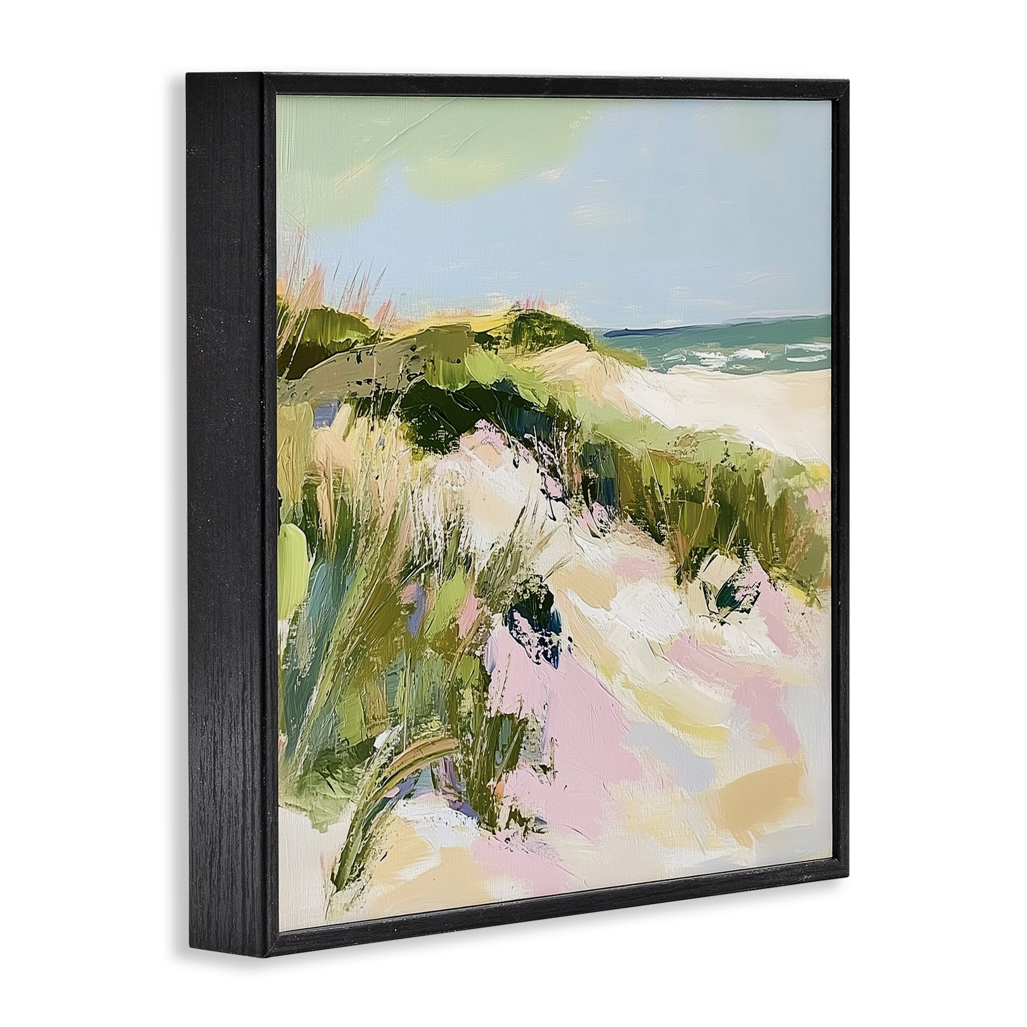 Stupell Industries Pastel Coastal Dunes at Sunrise Black Framed Giclee Art, design by Heidi Kuntz
