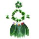 thumbnail image 1 of 5 piezas de falda de hula, conjunto de disfraz hawaiano con hojas verdes, collar, pulseras, diadema, regalos de fiesta de Luau para la playa, suministros para fiestas de Luau (niños), 1 of 5