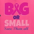 thumbnail image 2 of Wild Bobby, Big or Small Save Them All, Breast Cancer Awareness, Front and Back Unisex Graphic Hoodie Sweatshirt, Neon Pink, 3X-Large, 2 of 4