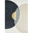 thumbnail image 2 of Abani Deco Collection Area Rug Mid Century Modern Bedroom Living Room Decor Floor Rug 4 x 6 Beige Charcoal Grey, 2 of 11