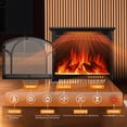 thumbnail image 4 of Auseo Electric Fireplace Heater 25’’ with 3D Realistic Flame Effect, Freestanding Fireplace, Different Flame Color, 500W/1500W,- Black, 4 of 7