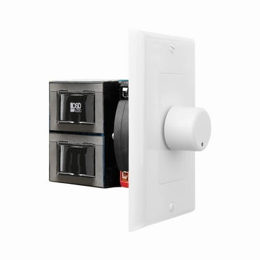 OSD Audio In-Wall 300W Knob Volume Control, Speaker Impedance Matching Decora Style (White, Almond, Ivory)