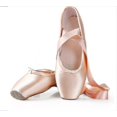 thumbnail image 1 of Ballet Dance Shoes Child And Adult Ballet Pointe Dance Shoes Professional With Ribbons Shoes, 1 of 1