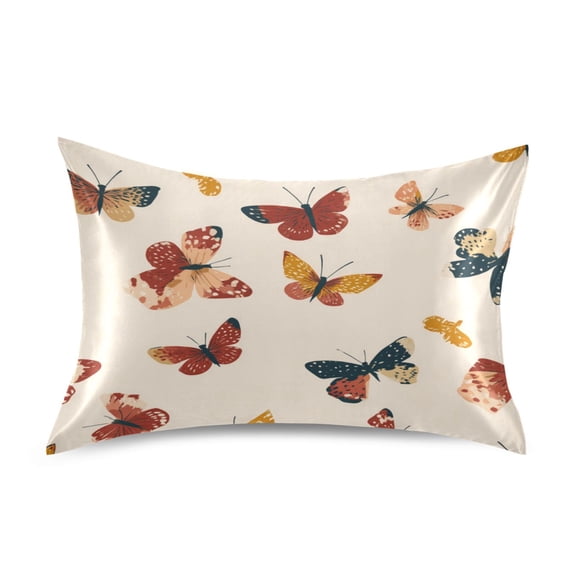 Satin Pillowcase Home Luxury Envelope Pillowcases Soft And Smooth Buttflies