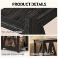 thumbnail image 6 of GALAXHERO Narrow End Table with Charging Station and Open Storage Shelf Sofa Side Table with 2 USB Ports and 2 Power Outlets, Slim Farmhouse End Table for Small Spaces, Bedroom, Living Room Black, 6 of 8