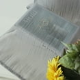 thumbnail image 3 of Yipa Tulle Curtains Panel Rod Pocket Sheer Window Curtain Treatments Long Voile Windows Drapes Light Filtering Lightweight Semi Solid Linen Textured Gray W: 52" x H: 63", 3 of 6