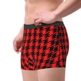 thumbnail image 2 of Fotbe Retro red and Black Houndstooth Men’s Total Support Pouch Boxer Briefs, X-Temp Cooling, Moisture-Wicking Underwear, Regular, Long-leg and Trunk-Medium, 2 of 5