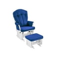 thumbnail image 2 of Suite Bebe Victoria Glider & Ottoman, White Finish and Navy Fabric, 2 of 4
