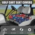 thumbnail image 3 of Whosucclay Tie-Dye American Flag Star Pattern with 4 Pockets Golf Cart Seat Cover with 4 Front Pockets for Yamaha Club Car EZGO Icon, Anti‑Wear Golf Cart Accessories, 3 of 7