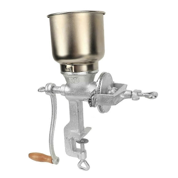 For Hand Crank Grain Mill Tin Plating Cast Iron - Hand Operated Corn Grinder Manual Mill for Oats Wheat Coffee Nuts Rice Flour Home