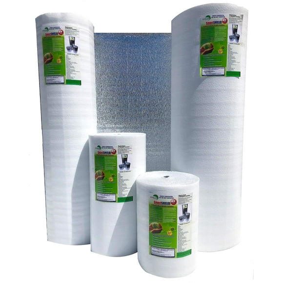 SmartSHIELD -3mm 48"x100ft Reflective Insulation roll, Foam Core Radiant Barrier, Thermal Insulation Shield - Engineered Foil / White Film