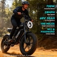 thumbnail image 4 of DTTZH Electric Bike for Adults, 750W Rated Motor, 60V/30Ah,100 Miles, 28 MPH, E Mountain Bike, 20" x 4" Fat Tire Ebike, UL2849 Certified, 4 of 8