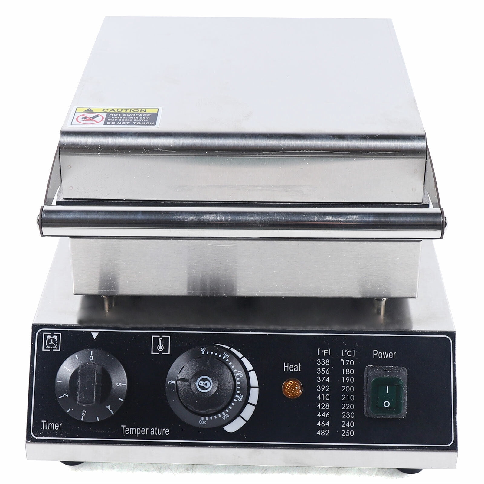 Commercial Nonstick Electric Waffle Maker, Stainless Steel