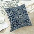 thumbnail image 3 of Blue White Boho Pillow Covers 20x20 Set of 2, Persian Carpet Design Decorative Boho Throw Pillows Linen Farmhouse Bohemian Cushion Pillow Covers for Sofa Couch Outdoor Decor, 3 of 6