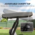 thumbnail image 3 of 3-Person Porch Swing Chair, Patio Swing Bench with Adjustable Canopy, Removable Thicken Cushion and Weather Resistant Steel Frame for Outdoor, Garden, Poolside Light Grey, 3 of 18