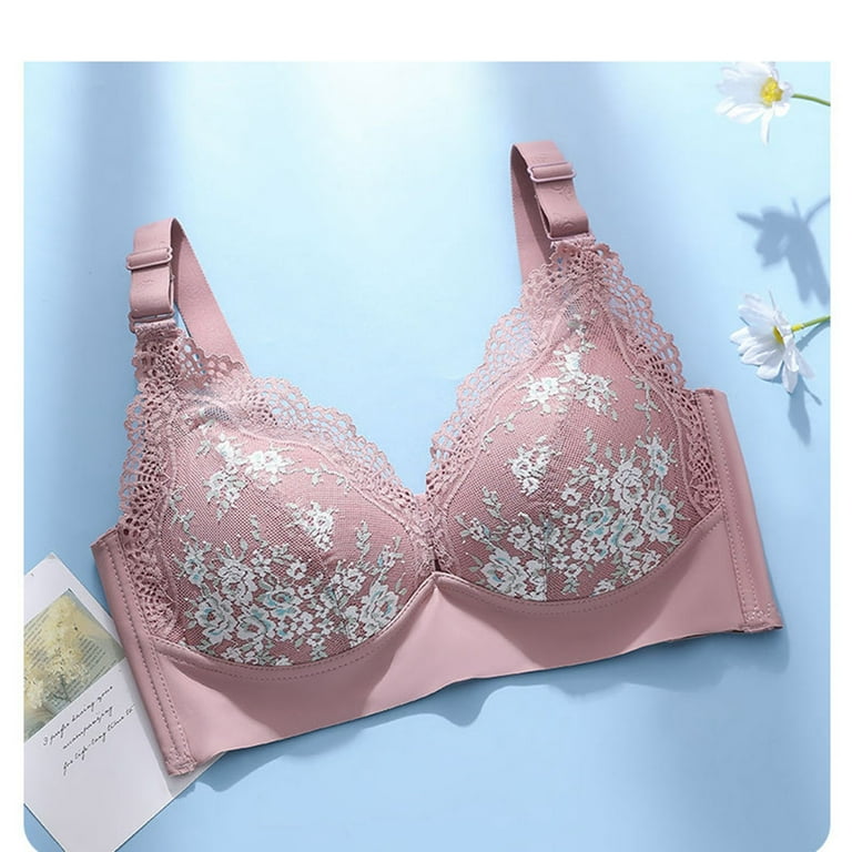 Cyber and Monday Deals Dianli Plus Size Bras for Women Solid Casual Loose  Cozy Womens Solid Lace Lingerie Bras Plus Size Underwear Bralette Bras