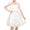 White, variant on Sunny Fashion Flower Girls Dress Tulle Spaghetti Strap Pearl Belt Ruffle Hem Xmas Party Formal 3 Years