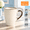 white-diam, variant on Ceramic Coffee Mug Set - 16 Oz Large Mugs Embossed Stoneware Cup