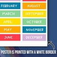 thumbnail image 2 of Months Of The Year Poster - Classroom Therapy Educational School Kid Poster for Preschool Kindergarten Back to School (Unframed), 2 of 4
