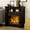 Brown & 32", variant on Eyisean 46" Electric Fireplace Mantel, 23'' Fireplace Insert Heater, Realistic Stacked Stone Surround & Remote Control, Timer LED Flame, 3 Flame Adjustable, Chimeneas Electric Modern for Living Room