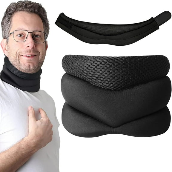 Vitavix Neck Support for Snoring, Necksupport - Never Snore Again, Neck Brace for Sleeping, Adjustable Soft Foam Neck Brace Cervical Collar(1pcs)