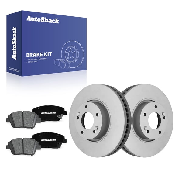 AutoShack Front Brake Rotors & Premium Pads for Hyundai & Kia, Sonata 2016-2019 Optima 2016-2020, FWD L4 1.6L 2.0L 2.4L - Coated - ArmorStop - 11.81" (300 mm), 5-Lug