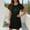 Black, variant on Sakmal Moomoo Nightgownss for Women St Patrick's Day Lightweight Short Sleeve Loungewear Shamrock Print Short Irish St Paddys Day Ladies Nightgown L