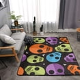thumbnail image 2 of DouZhe Horror Halloween Spooky Skulls Pattern Area Rugs Non-Slip Machine Washable Floor Mat, Style Carpet Doormat, 63x48 inches, 2 of 6