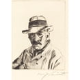 thumbnail image 3 of Lovis Corinth 14x18 Black Modern Framed Museum Art Print Titled - Self Portrait in a Straw Has (Self-Portrait in the Straw Hat) (1913), 3 of 5
