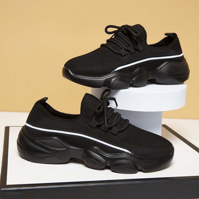 Sandalias transpirables de moda para mujer, zapatos de malla informales de suela gruesa, zapatillas tejidas Wmkox8yii ahfdhkah152