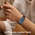 thumbnail image 3 of Men’s Vintage Quartz Watch Rectangular Dual-Dial Design with Dual Time Zone,Waterproof Man Watch with Leather Strap, Perfect for Travel & Business, 3 of 7