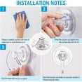 thumbnail image 3 of Quntis Suction Cup Hooks 4 Pack, Multi-Purpose Clear Shower Suction Hooks Waterproof Heavy Duty Wreath Hanger for Bathroom, Window, Towel, Shower Wall, Tile, Glass Door, Camper, 3 of 10