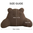 thumbnail image 2 of Eurhowing Backrest Reading Pillow with Arms, Ergonomic Bed Rest Pillow with Detachable Plush Cover & Shredded Memory Foam, Comfort Back Pillow for Bed(Brown), 2 of 10