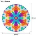 thumbnail image 6 of Colorful Rainbow Tie Dye Spiral Pattern Round Tablecloth 60"x60",Wrinkle Wipeable Table Cloth for Kitchen Dining Room Picnic Patio Party, 6 of 6