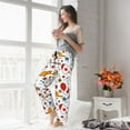 thumbnail image 4 of Uemuo Canada Day Pattern Women's Wide Leg Palazzo Lounge Pants with Pockets Light Weight Loose Comfy Casual Pajama Pants-, 4 of 9